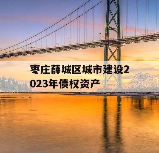 枣庄薛城区城市建设2023年债权资产