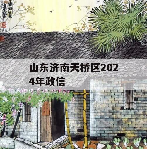 山东济南天桥区2024年政信